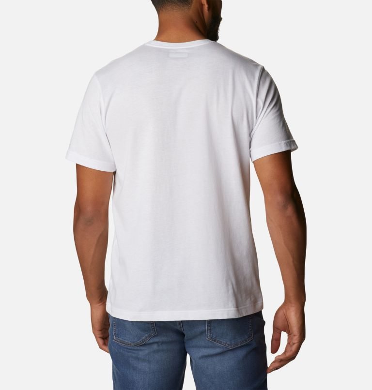 Men's Columbia Thistletown Hills Short Sleeve T Shirts White | CA-W4580