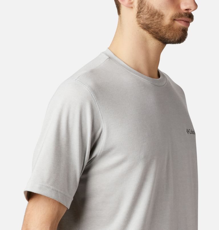 Men's Columbia Thistletown Park Crew T Shirts Light Grey | CA-G06L8