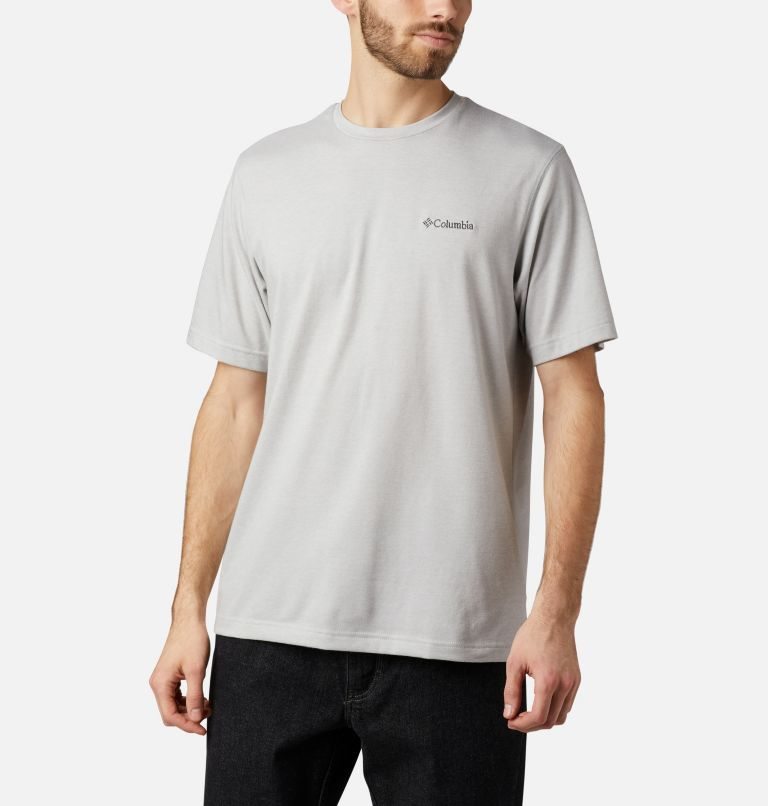 Men\'s Columbia Thistletown Park Crew T Shirts Light Grey | CA-G06L8
