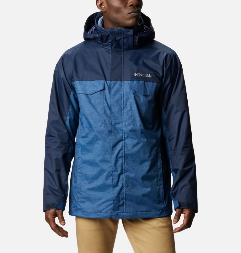 Men\'s Columbia Timberline Triple Interchange Jackets Navy | CA-B1AL5