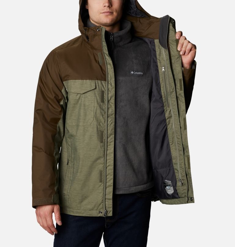 Men's Columbia Timberline Triple Interchange Jackets Olive | CA-SA358