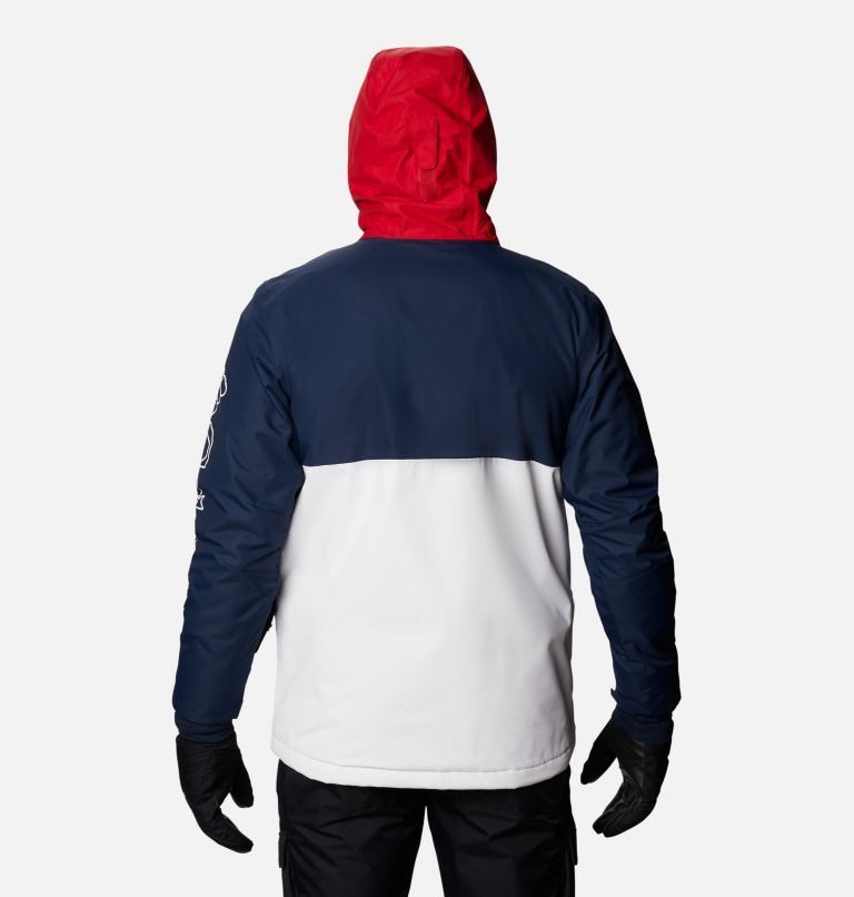 Men's Columbia Timberturner Ski Insulated Jackets Navy / White / Red | CA-S6314
