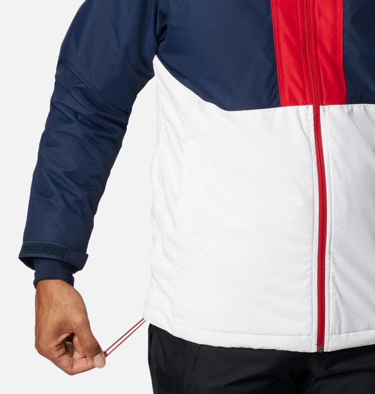 Men's Columbia Timberturner Ski Insulated Jackets Navy / White / Red | CA-S6314