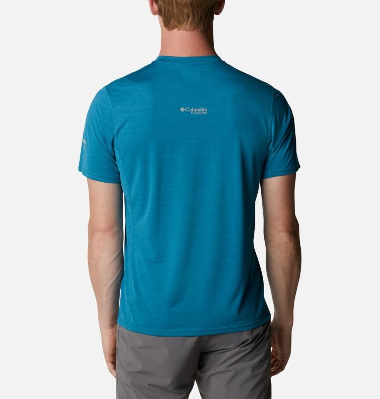Men's Columbia Titan Pass Graphic T Shirts Turquoise | CA-RC480