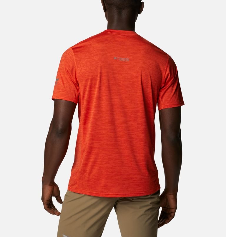 Men's Columbia Titan Pass Graphic T Shirts Orange | CA-V5A3L