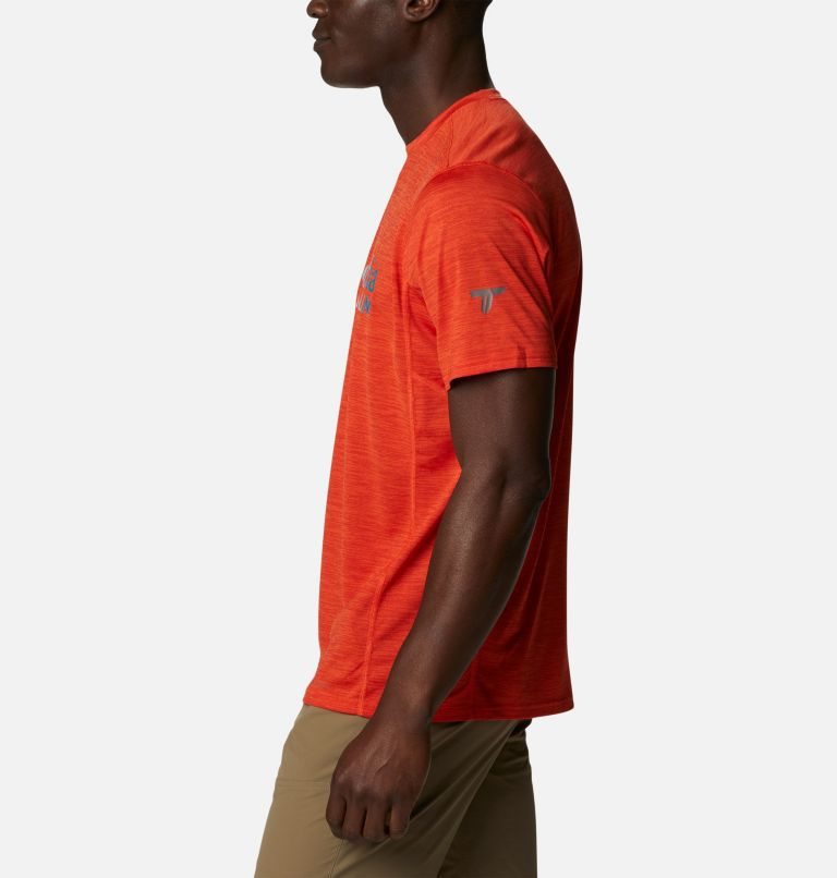 Men's Columbia Titan Pass Graphic T Shirts Orange | CA-V5A3L