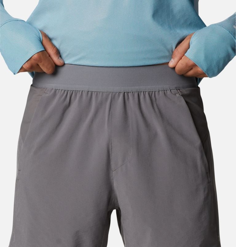 Men's Columbia Titan Pass Lightweight 2.0 Shorts Grey | CA-J5AL1