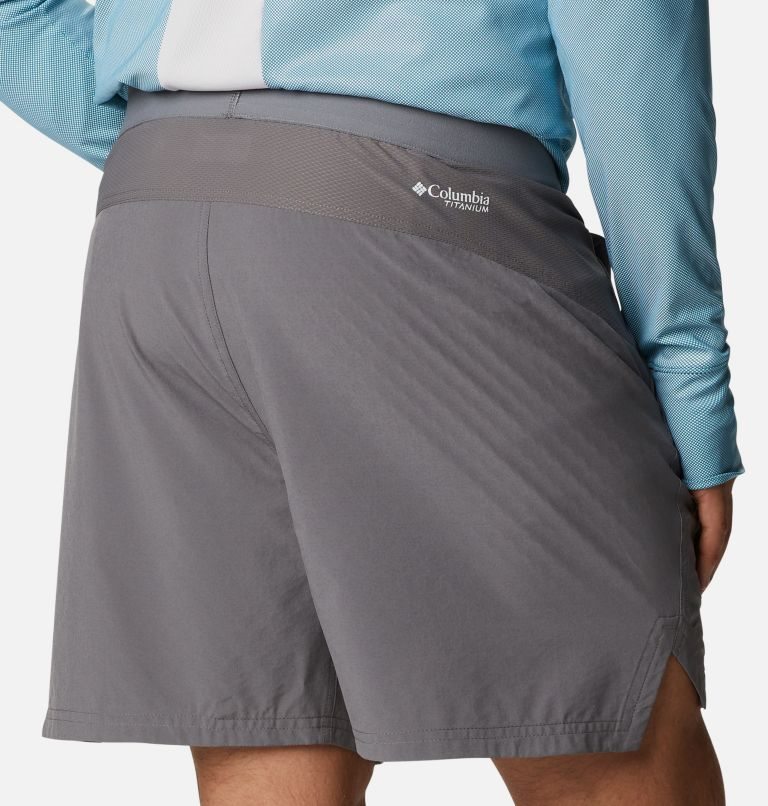Men's Columbia Titan Pass Lightweight 2.0 Shorts Grey | CA-J5AL1