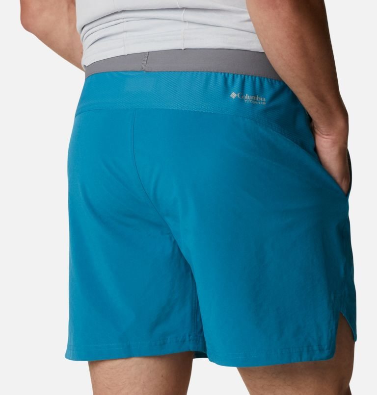 Men's Columbia Titan Pass Lightweight 2.0 Shorts Turquoise | CA-Z345A