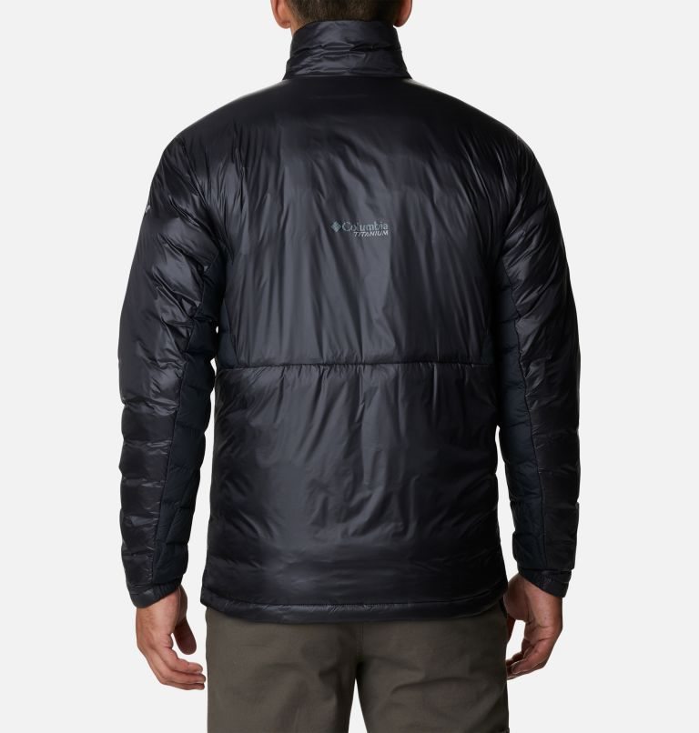 Men's Columbia Titan Pass Omni-Heat Infinity Double Wall Hybrid Insulated Jackets Black | CA-N1A4C