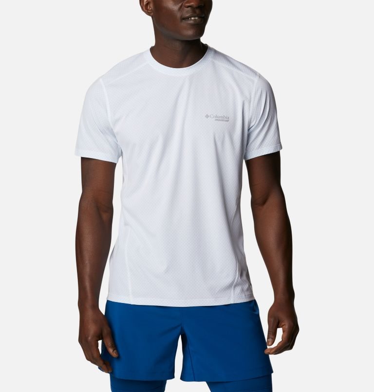 Men\'s Columbia Titan Ultra III Short Sleeve T Shirts White | CA-B045C