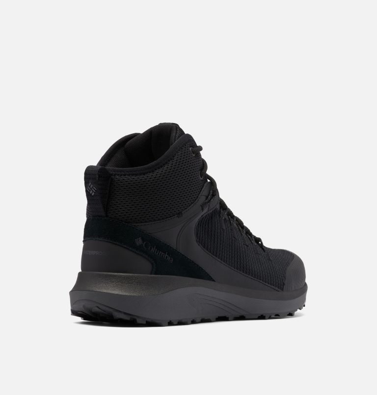 Men's Columbia Trailstorm Mid Waterproof Hiking Shoes Black | CA-T8AL1