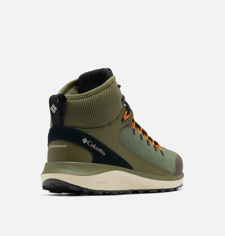 Men's Columbia Trailstorm Mid Waterproof Hiking Shoes Olive | CA-XL486