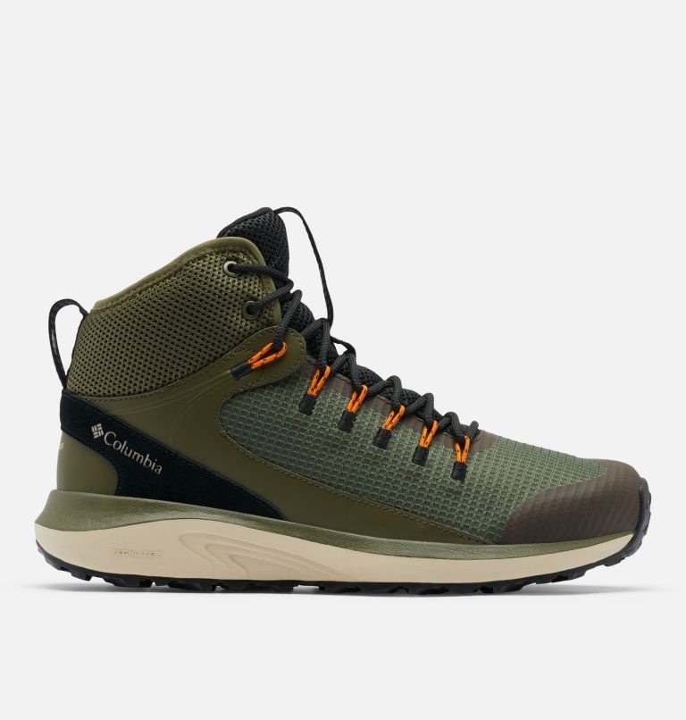 Men\'s Columbia Trailstorm Mid Waterproof Hiking Shoes Olive | CA-XL486