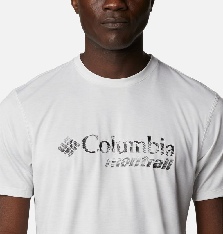 Men's Columbia Trinity Trail Montrail Graphic T Shirts White | CA-FA6L1