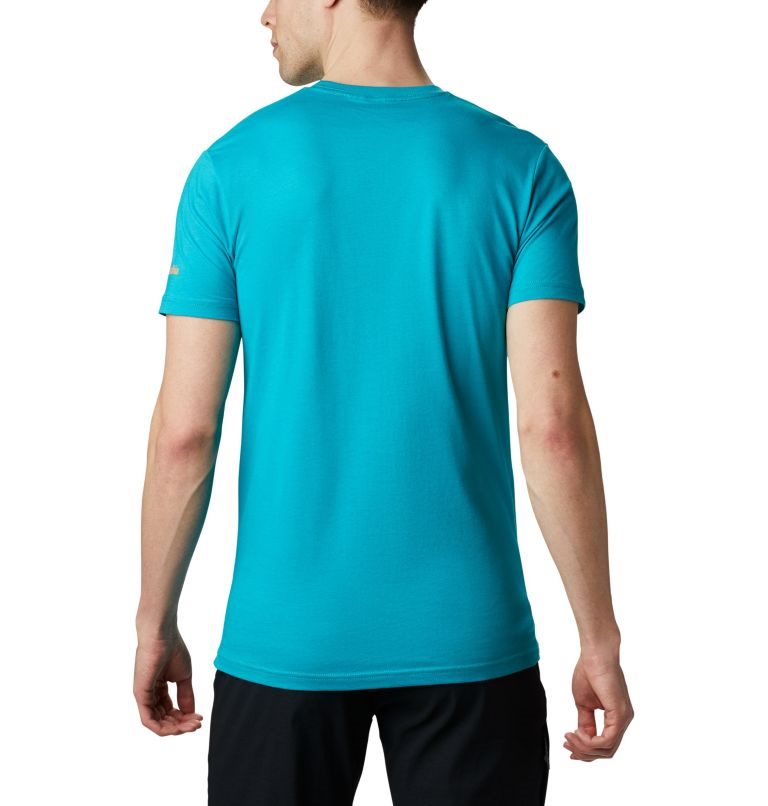Men's Columbia Tungsten Cotton T Shirts Turquoise | CA-A806C
