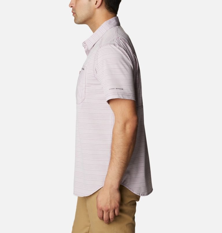Men's Columbia Twisted Creek III Short Sleeve Shirts Stripe | CA-F4381