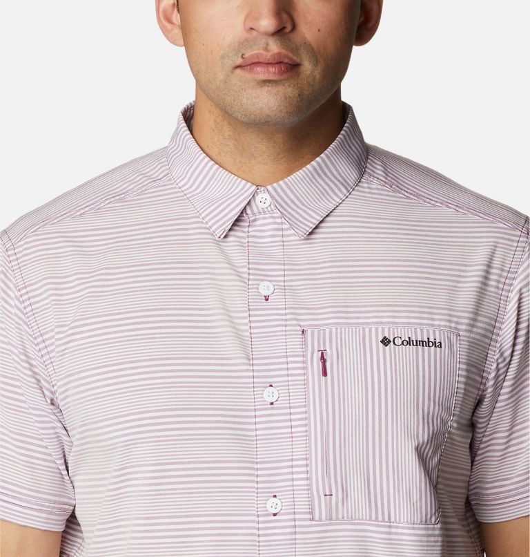 Men's Columbia Twisted Creek III Short Sleeve Shirts Stripe | CA-F4381
