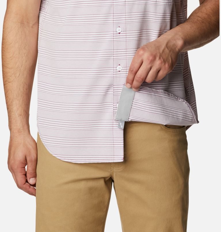 Men's Columbia Twisted Creek III Short Sleeve Shirts Stripe | CA-F4381