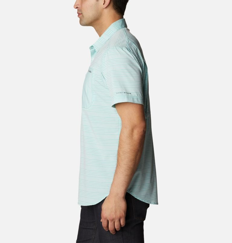 Men's Columbia Twisted Creek III Short Sleeve Shirts Stripe | CA-O3LC4