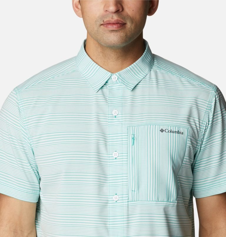 Men's Columbia Twisted Creek III Short Sleeve Shirts Stripe | CA-O3LC4