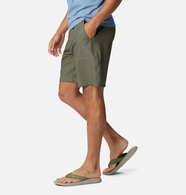 Men's Columbia Twisted Creek Shorts Olive | CA-YCA81
