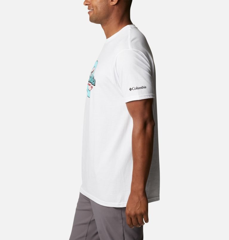 Men's Columbia Ultimate Graphic T Shirts White | CA-CCA08