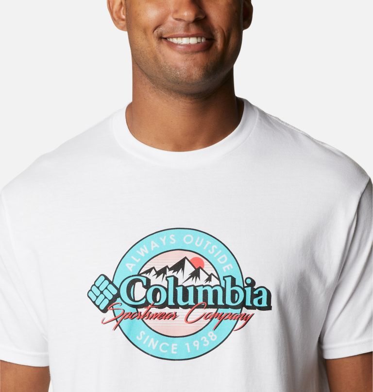 Men's Columbia Ultimate Graphic T Shirts White | CA-CCA08