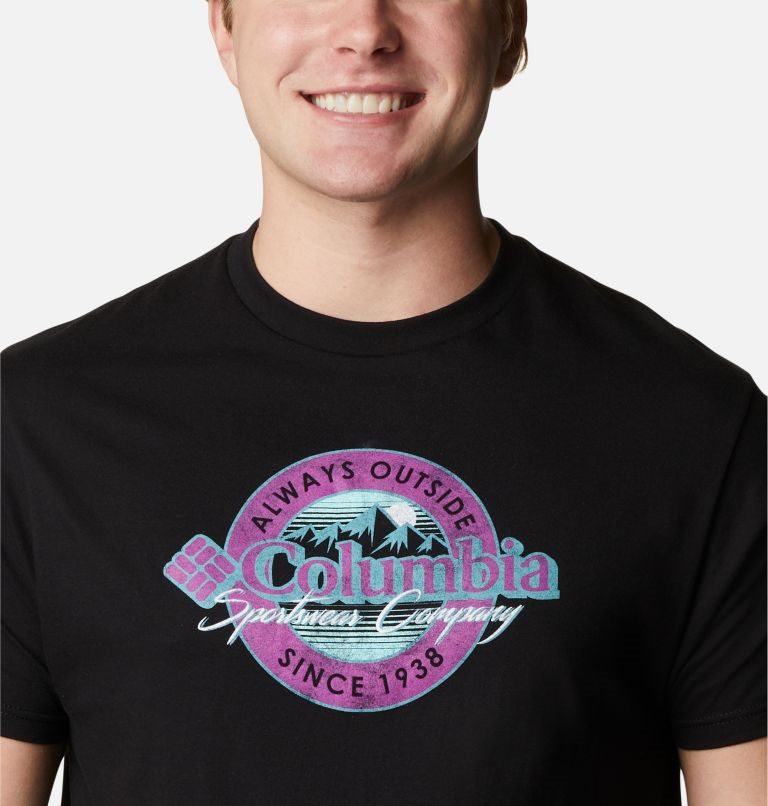 Men's Columbia Ultimate Graphic T Shirts Black | CA-W145L