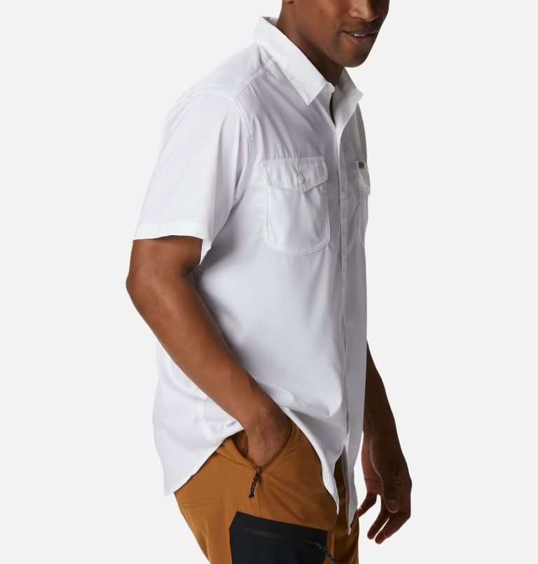 Men's Columbia Utilizer II Solid Short Sleeve Shirts White | CA-B86CA
