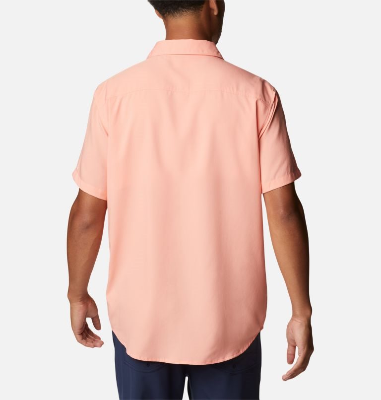 Men's Columbia Utilizer II Solid Short Sleeve Shirts Coral | CA-DCA14