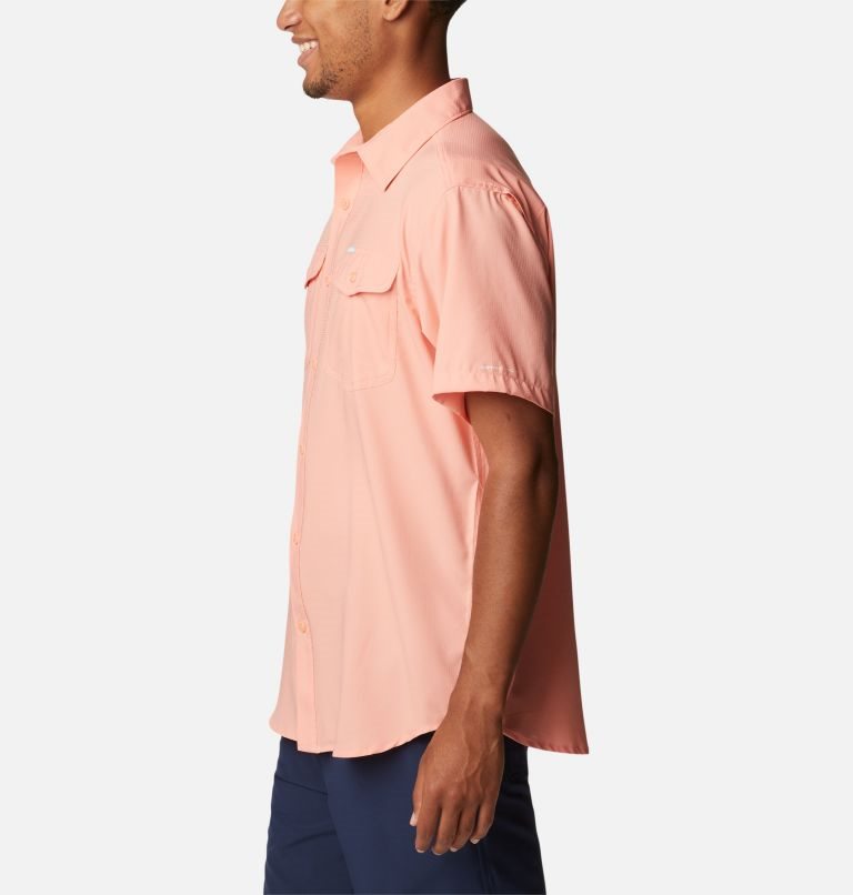 Men's Columbia Utilizer II Solid Short Sleeve Shirts Coral | CA-DCA14
