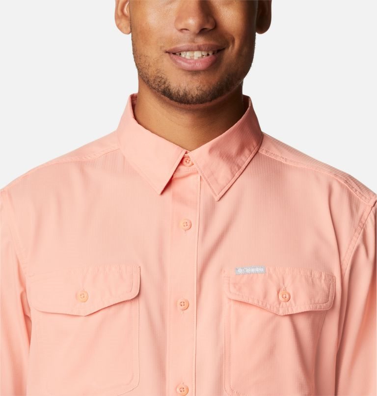 Men's Columbia Utilizer II Solid Short Sleeve Shirts Coral | CA-DCA14