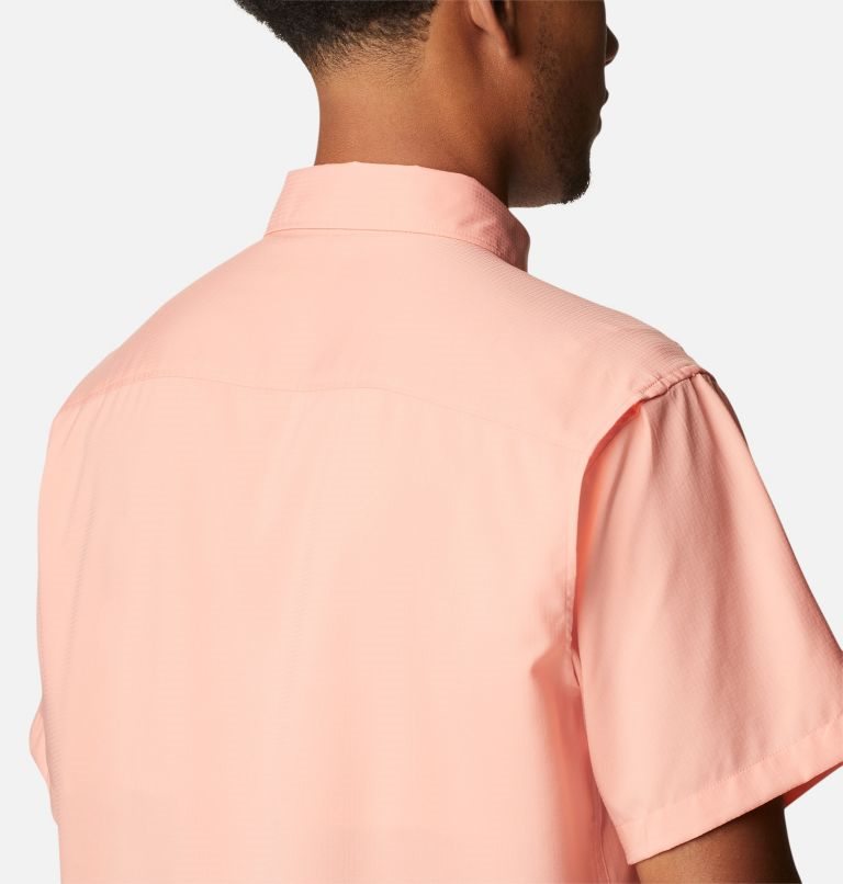 Men's Columbia Utilizer II Solid Short Sleeve Shirts Coral | CA-DCA14