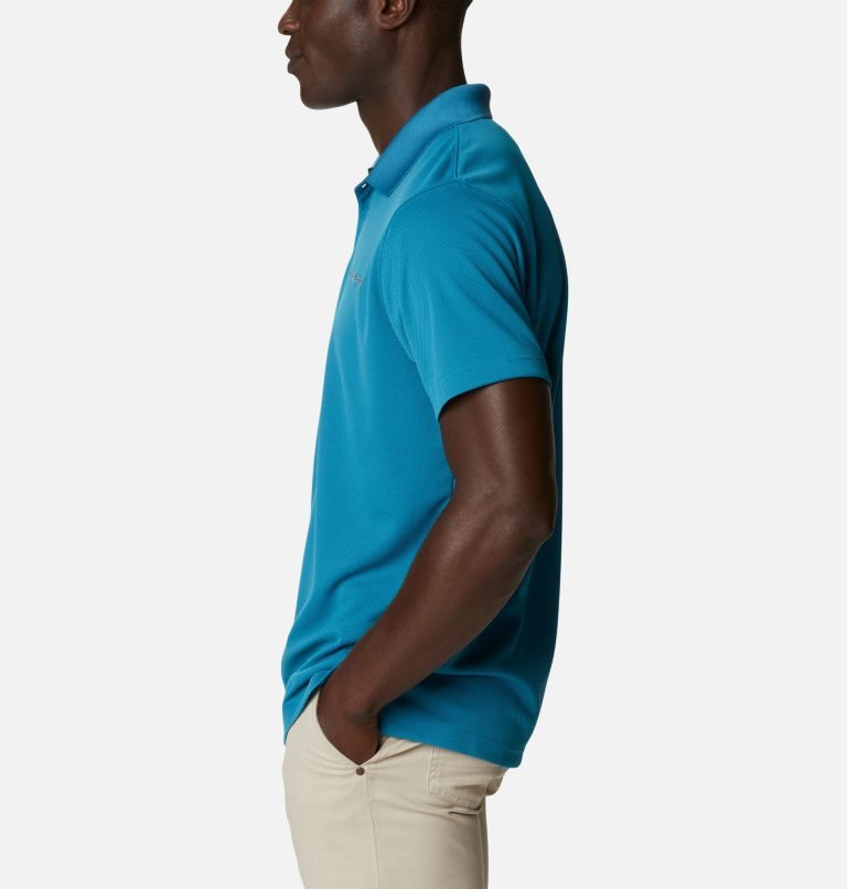 Men's Columbia Utilizer Polo Shirts Blue | CA-W3L64