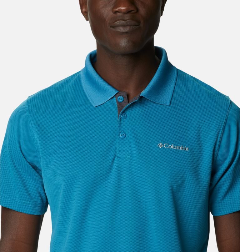 Men's Columbia Utilizer Polo Shirts Blue | CA-W3L64