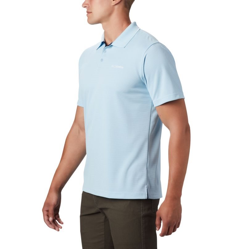 Men's Columbia Utilizer Polo Shirts Light Blue | CA-O856L