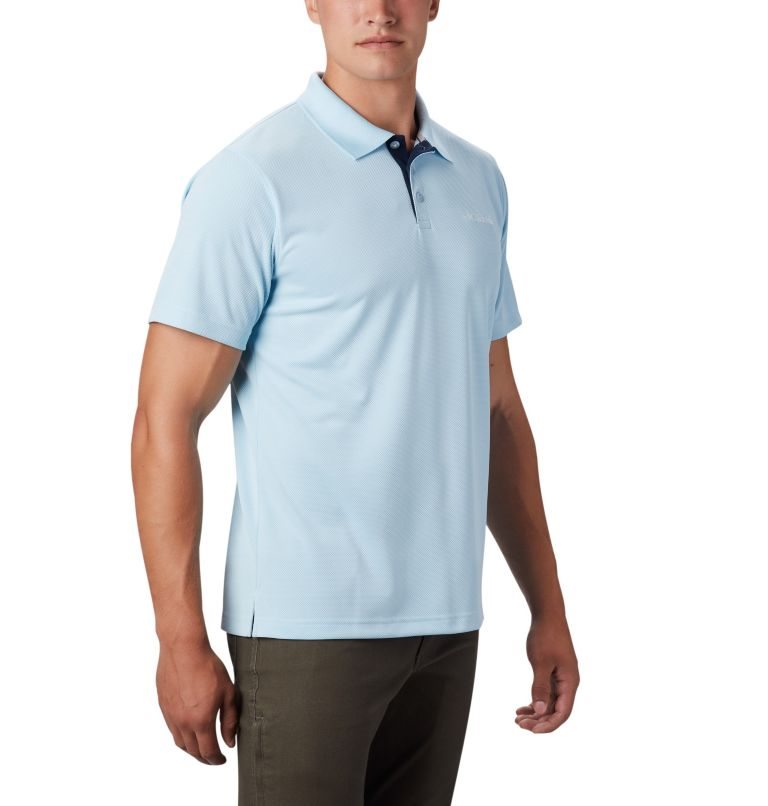 Men's Columbia Utilizer Polo Shirts Light Blue | CA-O856L