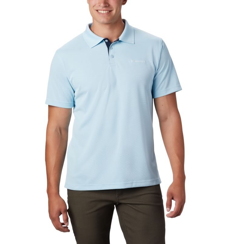 Men\'s Columbia Utilizer Polo Shirts Light Blue | CA-O856L