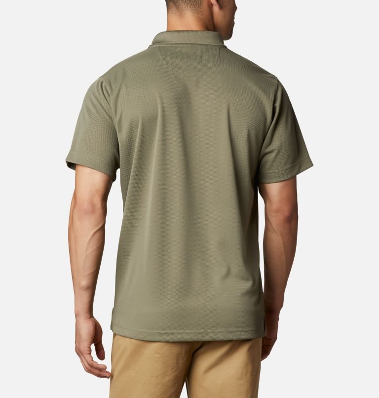 Men's Columbia Utilizer Polo Shirts Olive | CA-W3L10
