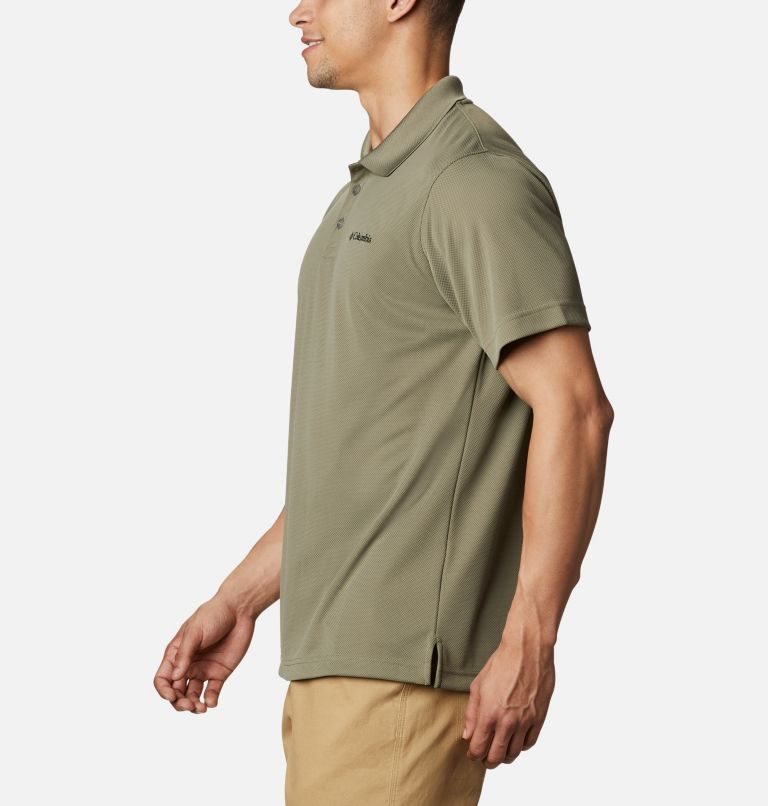 Men's Columbia Utilizer Polo Shirts Olive | CA-W3L10