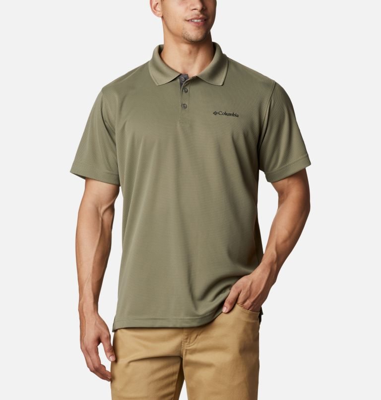 Men\'s Columbia Utilizer Polo Shirts Olive | CA-W3L10