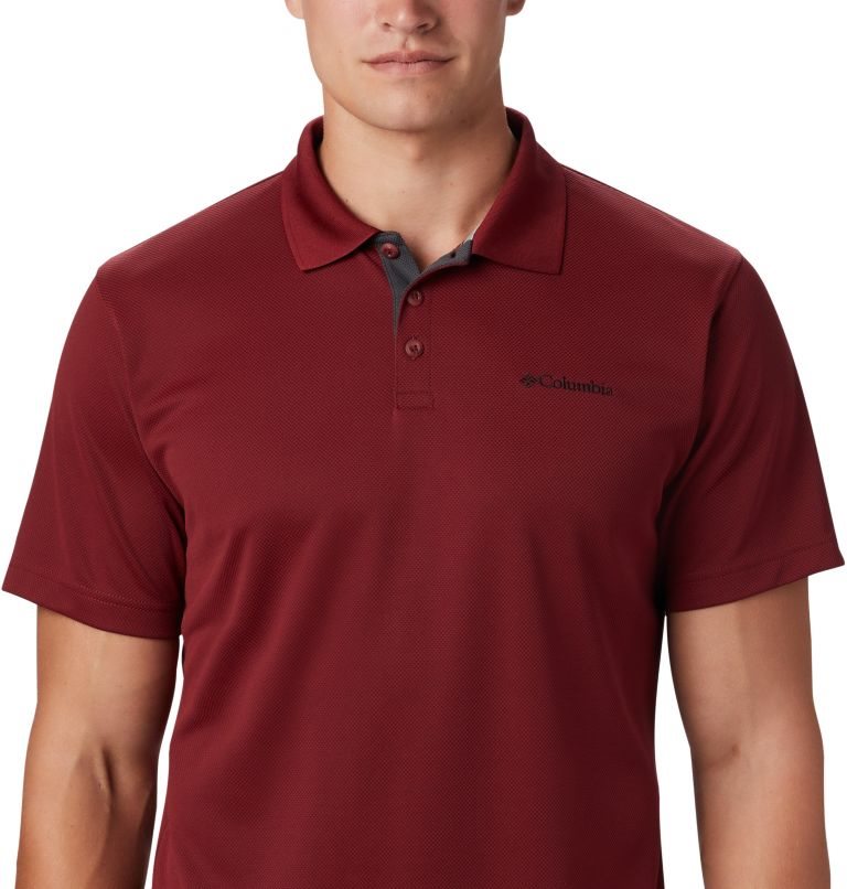Men's Columbia Utilizer Polo Shirts Red | CA-LCA84