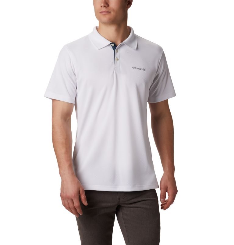 Men\'s Columbia Utilizer Polo Shirts White | CA-K4680