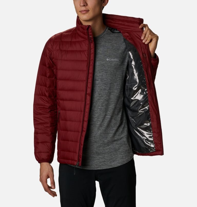 Men's Columbia Voodoo Falls 590 TurboDown Jackets Red | CA-C8L3A