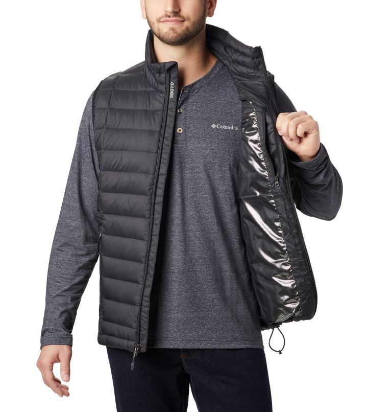 Men's Columbia Voodoo Falls 590 TurboDown Vest Black | CA-V6A1C