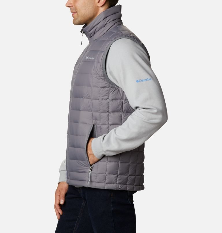Men's Columbia Voodoo Falls 590 TurboDown Vest Grey | CA-VL486