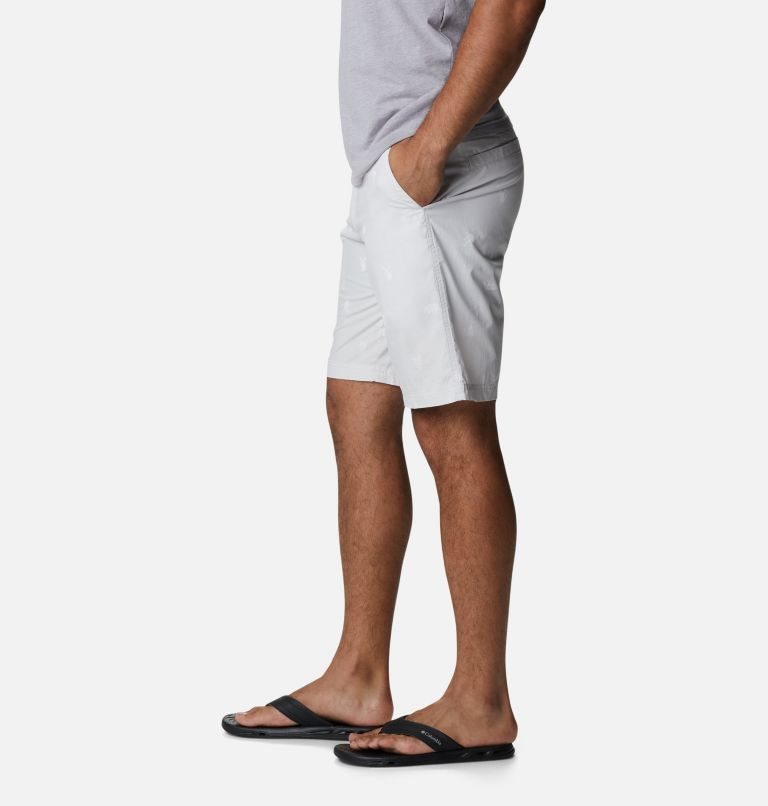 Men's Columbia Washed Out Printed Shorts White | CA-B6C18