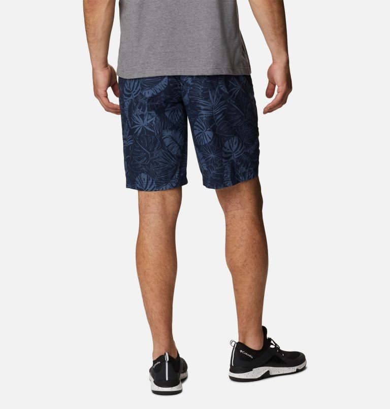 Men's Columbia Washed Out Printed Shorts Navy | CA-S31L0