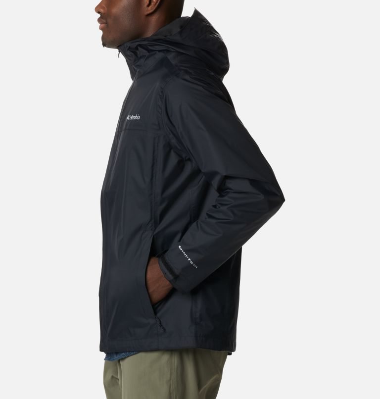 Men's Columbia Watertight II Rain Jackets Black | CA-N1C80